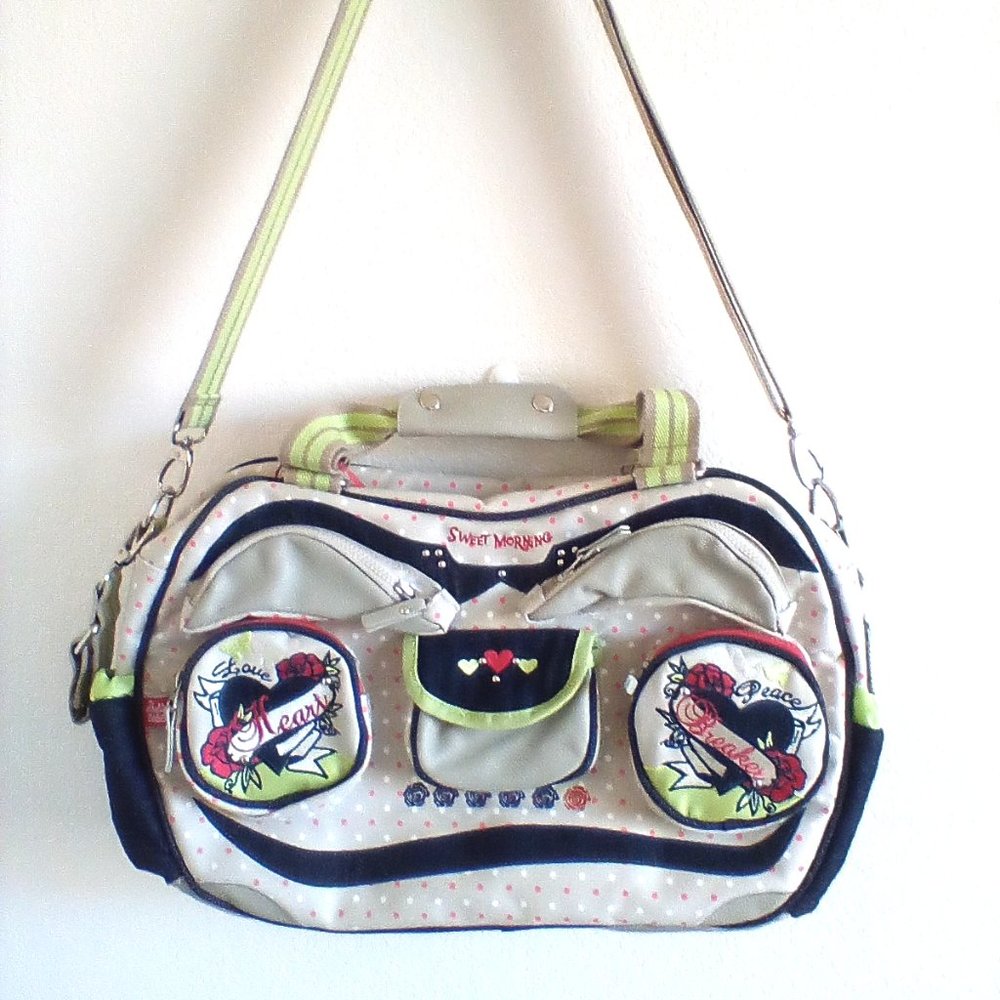 NWOT -  Designer Diaper Bag - "Sweet Mornings" - Nappy Bag (XL-100% Canvas) - Picture 2 of 12